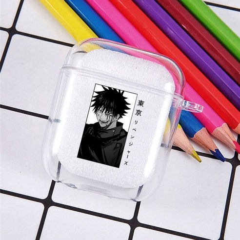 Jujutsu Kaisen Anime 투명한 TPU 케이스 Airpods Pro 2 1 3 Sukuna Gojo Satoru 소프트 실리콘 커버 블루투스 이어폰, [03] For Airpods Pro, [11] 11