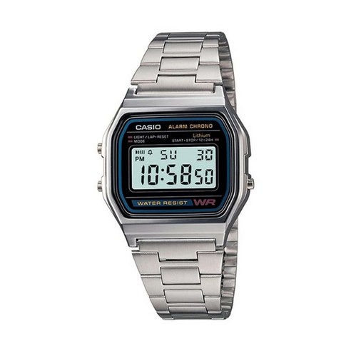 Casio 남성용 스테인리스 스틸 디지털 시계 235582