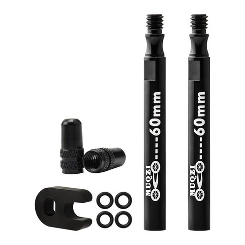 F / V 알루미늄 합금 스템은 도로 도구가 필요없는 타이어 밸브를 공급합니다., 2pcs 블랙 60mm, 60mm 80mm.