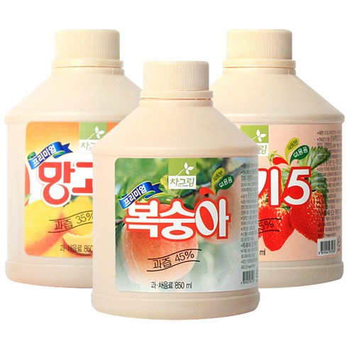 차그림 딸기주스 850ml 딸기 과일 농축액 원액 주스, 1개