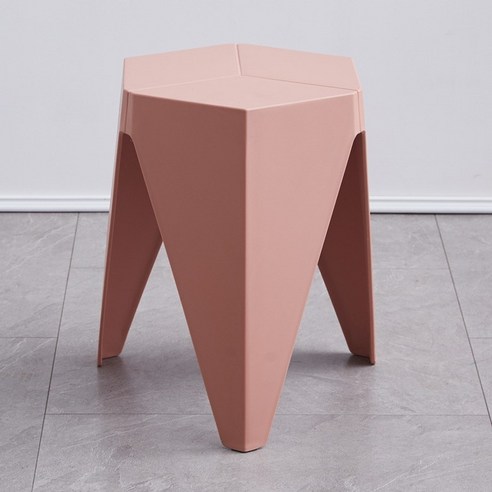 [SW] 북유럽 스타일 크리 에이 티브 현대 구두 교체 벤치 발판 강화 두꺼운 플라스틱 작은 의자 대기 낮은 의자 홈, pink