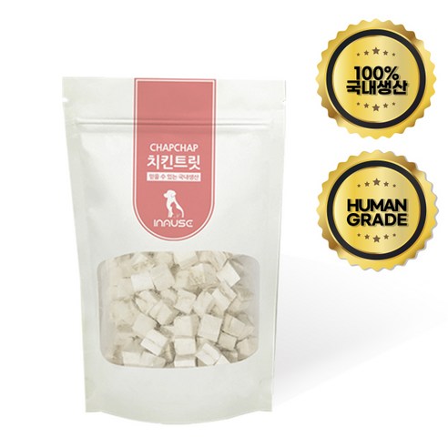 인뮤즈 100% 국내생산 챱챱 동결건조 강아지 고양이 간식 큐브, 1개, 50g, 치킨트릿