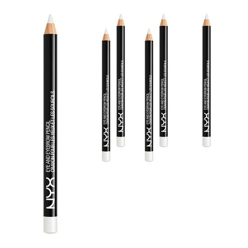 엔와이엑스 NYX 아이 앤 아이브로우 펜슬, White Pearl, 6개