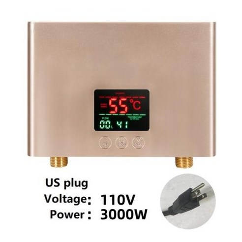 소형 온수기 전기 미니 벽걸이 업소용 가스, [04] 220V-3000W-EU plug