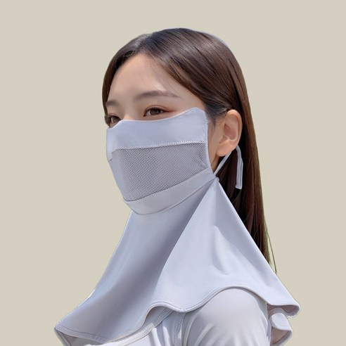 사니사니 골프 마스크 얼굴 햇빛가리개, 1개, 그레이