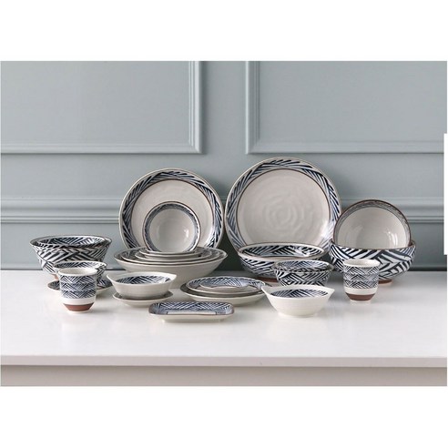 [요리하는남자들] 와카비시리즈 일본가정식 일식 그릇 홈세트 홈파티 집들이 생일파티 기념일 신혼부부, 원접시 소, 1개