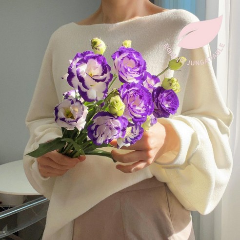 아름다운 하얀색 생화 꽃다발, 섬세하게 조립된 꽃다발, 예쁜 꽃다발을 편리하게 받아보세요