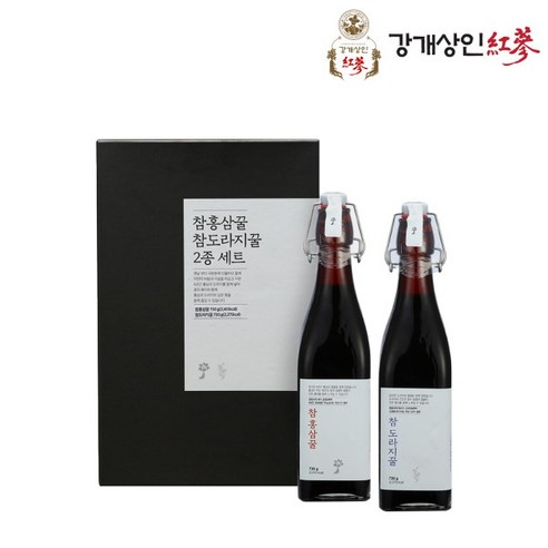 강개상인 (쇼핑백증정)(쇼핑백증정)강개상인홍삼 참홍삼도라지꿀 선물세트(700g x 2병) 1세트, 선택완료, 구성:참홍삼도라지꿀 선물세트(700gx2병) 1세트