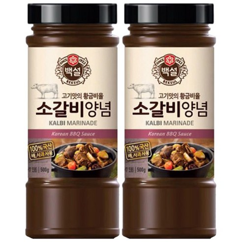 백설 소갈비 양념, 500g, 2개