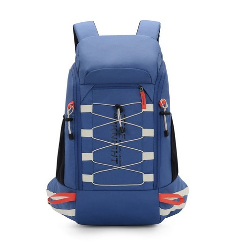[LF] 40L 야외 가방 여행 방수 스포츠 배낭 대용량 다기능 배낭 트레킹 하이킹 캠핑 가방, Blue