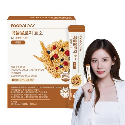 푸드올로지 곡물올로지 유산균 소화 효소 고소한 곡물맛, 6개, 84g