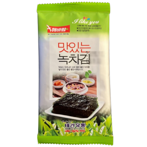 미섬태건유통 맛있는 미니김 10봉 대박구성 녹차김 자취반찬 식탁김 [원산지:국산], 100개, 3g