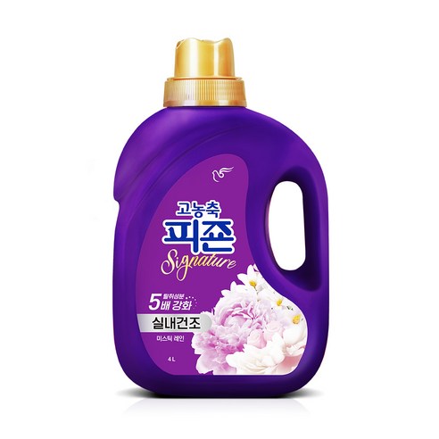 피죤 시그니처 실내건조 고농축 섬유유연제 미스틱 레인 본품, 4L, 1개