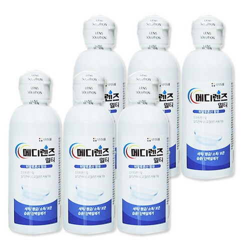 메디렌즈 멀티 소프트렌즈용 다목적용액 렌즈세정, 6개, 150ml