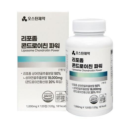 오스틴제약 리포좀 콘드로이친 파워 관절연골 건강, 2개, 120정