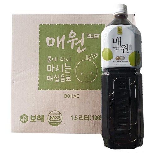 보해 매원 1.5L - 1박스(8ea) 매실원액 / 매실차 / 매원디럭스 / 매실엑기스 / 매실, 8개, 1.5L