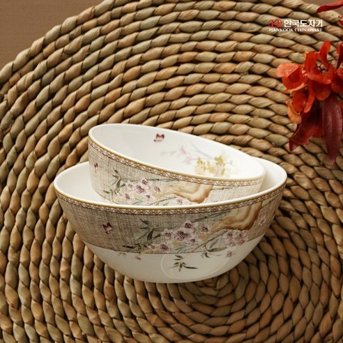 식탁에 피어나는 고풍스러운 아름다움, 한국도자기 사군자 공기