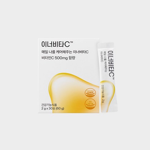이너비타C / 비타민C 500mg 글루타치온 콜라겐 엘라스틴펩타이드 부원료, 60g, 2개
