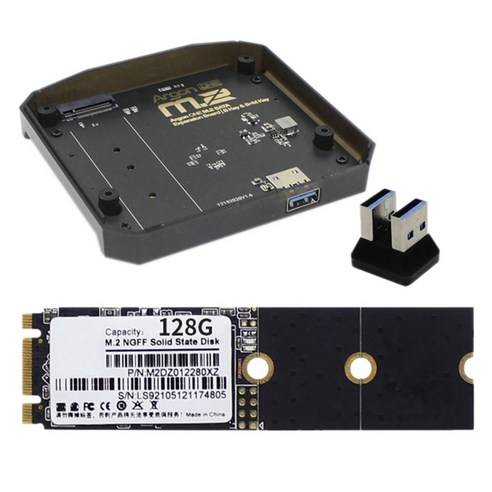 Raspberry PI 4B Base를위한 128GB SSD가있는 Argon One M.2 Case 확장 보드 USB 3.0 ~ M.2 SATA 어댑터, 하나, 보여진 바와 같이