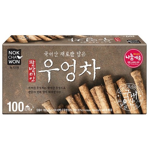 녹차원 팔방미인 우엉차, 1g, 100개입, 1개