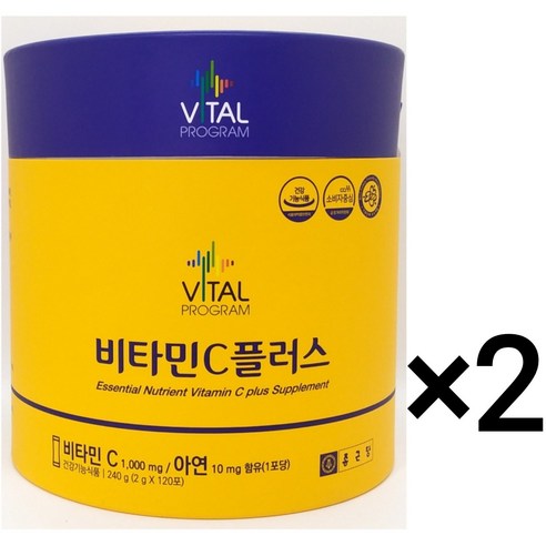 바이탈프로그램 종근당 비타민C 플러스 1000mg 120p, 1회분, 240g, 240개