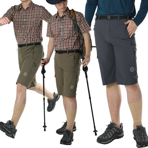 남성을 위한 스타일과 기능의 완벽한 조화: 스판 카고 벨트 반바지 건빵 택티컬 팬츠