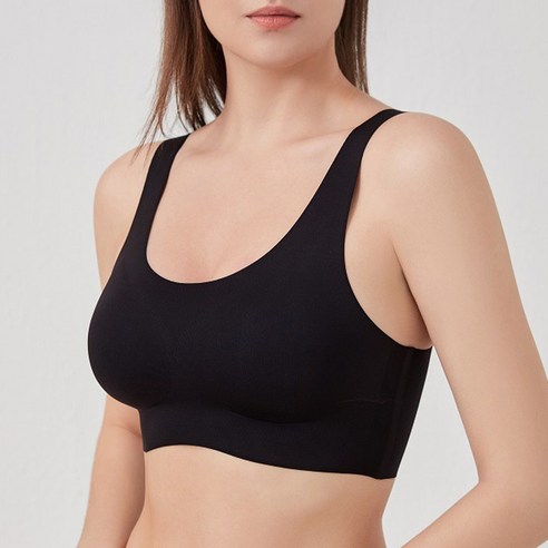 자유로운 편안함과 아름다운 실루엣, 꿀쥬 여성 노와이어 심리스 브라