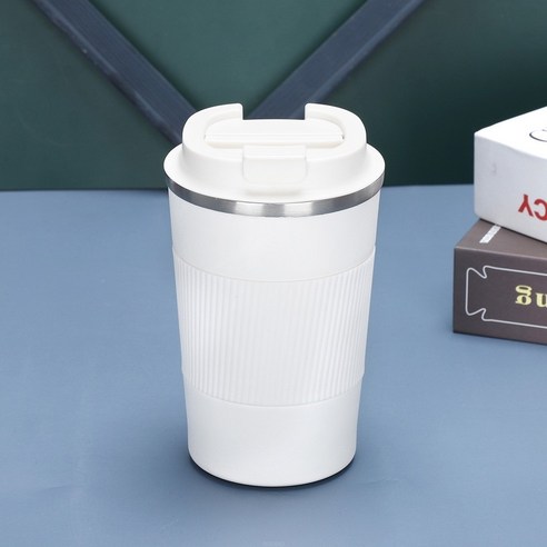 ROGBID스테인레스 스틸 보온병 컵 커피 컵 자동차 야외 물 컵, 커피 색, {"사이즈":"380ml"}
