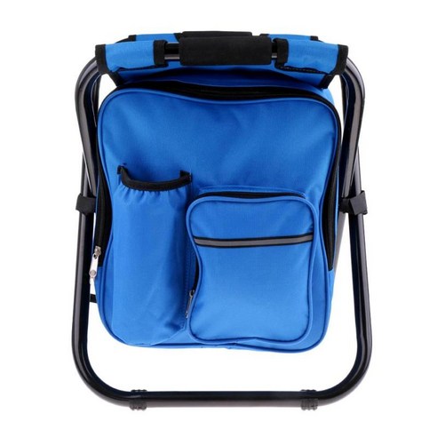 접이식 캠핑 낚시 의자 의자 배낭, 블루, M, 설명