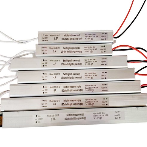 LED 드라이버 8W 24W 36W 48W 60W 72W 80W 00W 0 260V AC DC 2V 24V 초박형 스위칭 ...