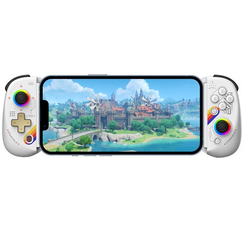 VILCORN 태블릿 게임패드 안드로이드 ios 스마트폰 컨트롤러 블루투스 무선 PC 신축성 조이스틱, 하얀색, 5개