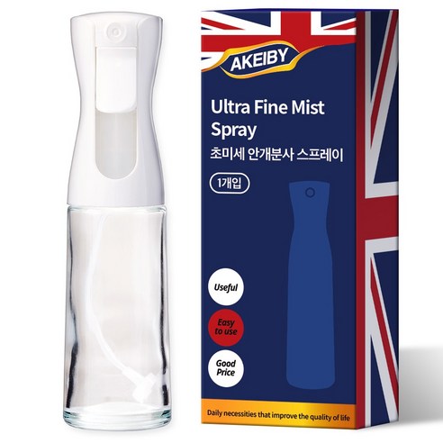 아케이바이 압축 고급형 초미세 안개분사 스프레이 고강도 유리병 200ml, 1개