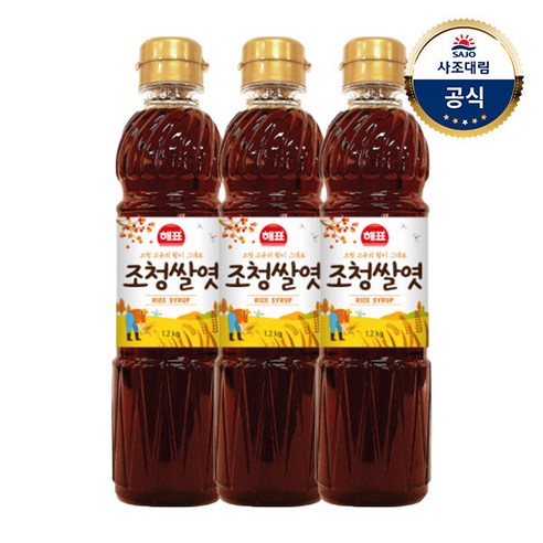 [사조대림] 조청 1.2kg(쌀엿) x7개 조청쌀엿