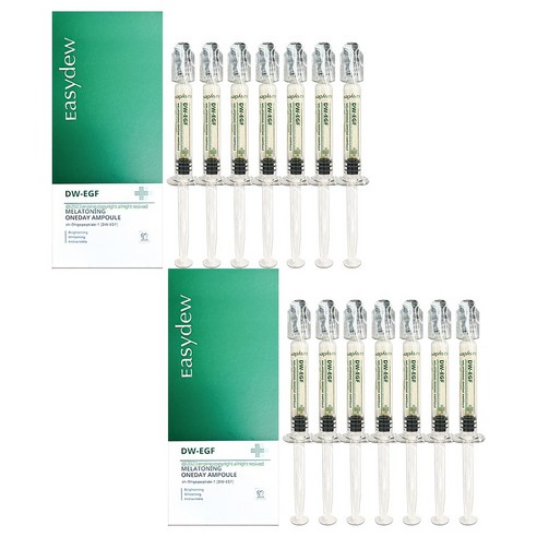 이지듀 디더블유 이지에프 멜라토닝 원데이 앰플, 원데이앰플 1ml 14개(2박스), 2박스, 7ml