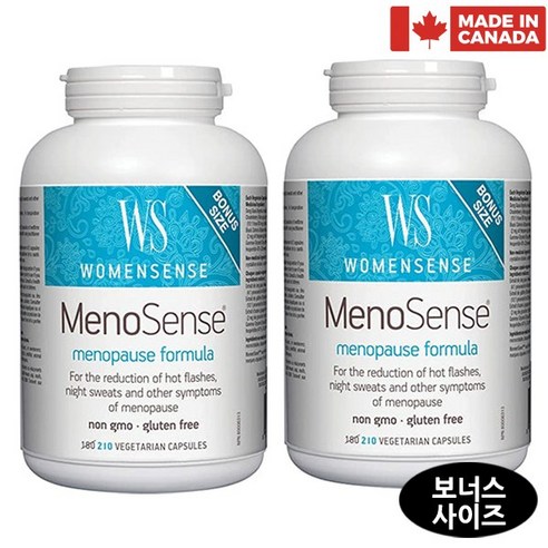 [캐나다직구] 우먼센스 메노센스 갱년기 여성 영양제 210캡슐 2개 Womensense Menosense, 210정