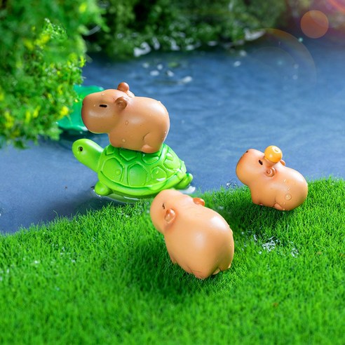 귀여움으로 힐링하는 카피바라 피규어 세트