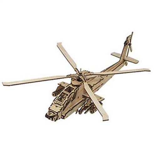 DIY 나무 모형 조립 키트 AH-64 아파치 헬기 YM-717