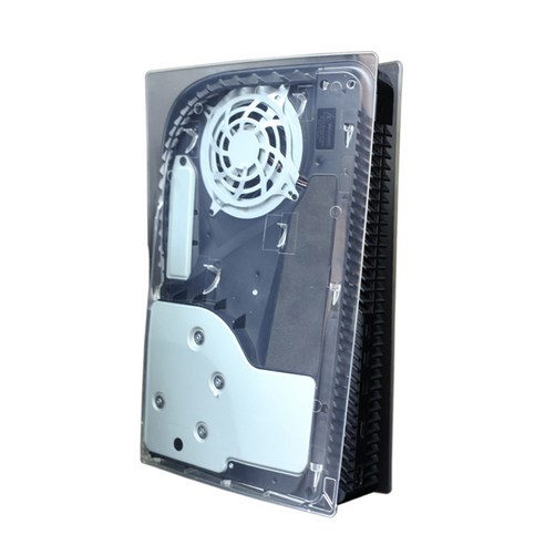 클리어 플레이트 쉘 커버 교체 PS5 디스크 버전 콘솔 보호 슬리브 용 방진 낙하 방지 방수, 9.8x7x1 인치, 맑은, TPU