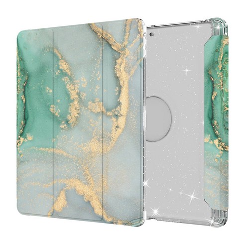 Xzante iPad 8Th 2020/7Th 2019용 태블릿 케이스 10.2인치 접이식 스탠드 포함 낙하 방지 스크래치 방지 GWL012, 하얀색, TPU+실리콘