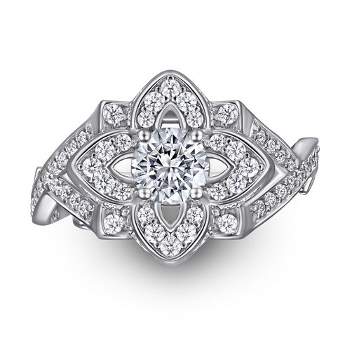 KORELAN 장미 반지 개성 악세사리 지르콘 모방 다이아몬드 반지 S925 은 반지 여은 장식