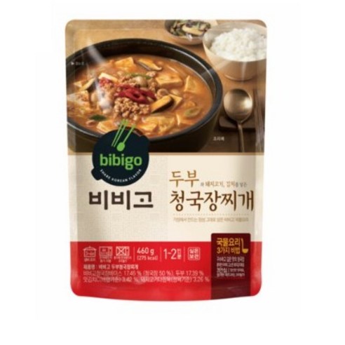 비비고 두부 청국장찌개 건강과 맛이 한 번에!