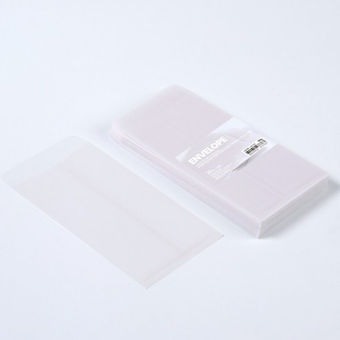 PaperPhant 프리미엄 국내 제작 두꺼운(150g) 반투명 트레싱지 봉투, 세로형(180*100mm) 30매