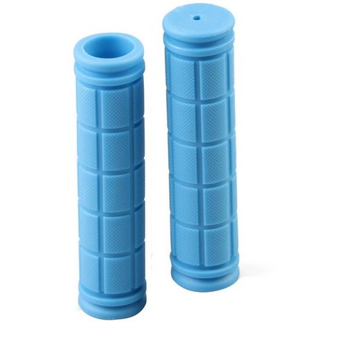 잠금 장치가있는 고무 핸들 바 핸드 그립 오버 그립 12cm 슬리브 커버 BMX, 하늘색
