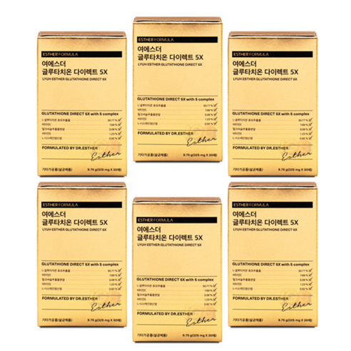 에스더포뮬러 글루타치온 다이렉트 필름 5X (30매) 6박스, 9.75g, 6개