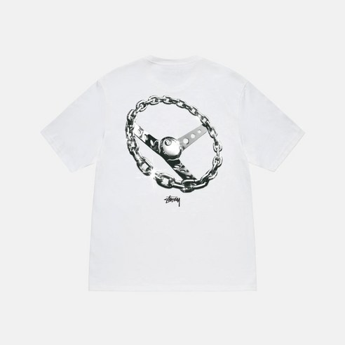 스투시 반팔티 체인링크 프린트티셔츠 화이트 [국내매장판] STUSSY CHAIN-LINK TEE WHITE