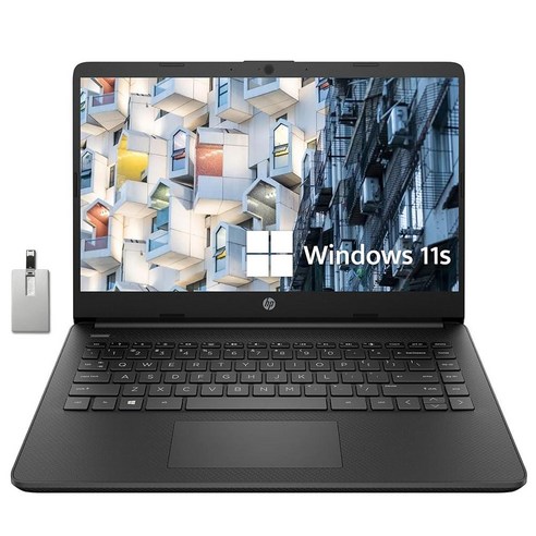 HP 프리미엄 스트림 14인치 HD BrightView 노트북 인텔 셀러론 N4120, White _16GB RAM | 64GB eMMC