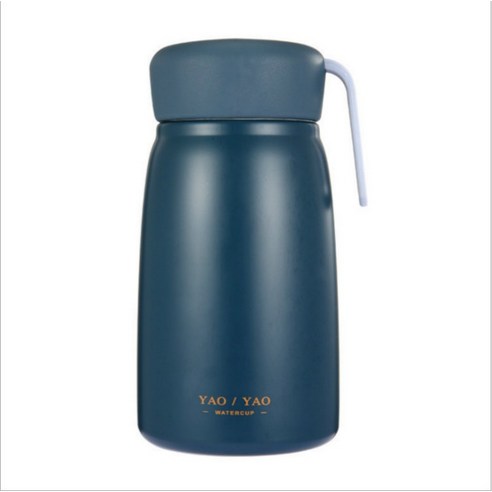 ZZJJC 아이디어 보온병 아이디어 텀블러 아웃도어 보온병, 청색, 350ml