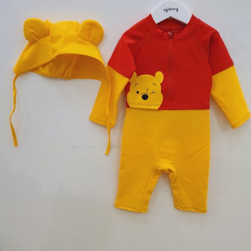 우리 아이 첫 물놀이, 뭘 입혀야 할까? 💛 아가방 디즈니 푸 스윔 올인원 솔직 후기 아가방디즈니베이비