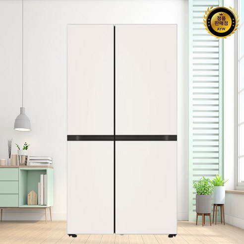 [색상선택형] LG전자 디오스 오브제컬렉션 832L 양문형 냉장고 방문설치 베이지, 2도어 색상1, 베이지 × S834BB10, 2도어 색상2 × 모델명/품번 섬네일