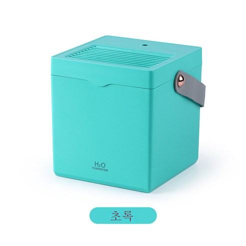 DFMEI 신규 가정용 USB 듀얼분사 가습기 2L 대용량 오피스룸 숙소 미스트 무음 가습기, 큐브 가습기 그린 싱글
